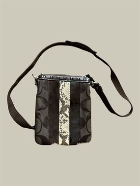 Vintage Coach Y2K snakeskin patchwork crossbody